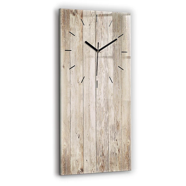 Vertikale Uhr mit motiv Holztafeln