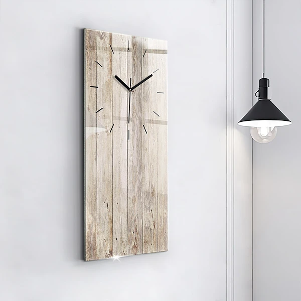 Vertikale Uhr mit motiv Holztafeln