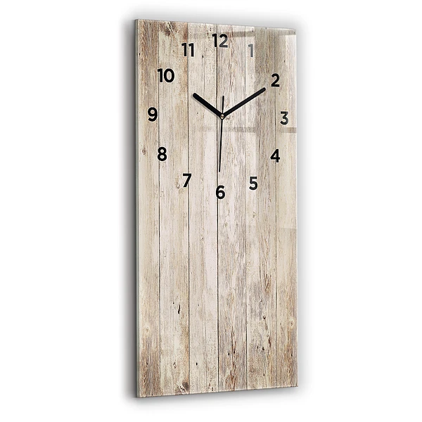 Vertikale Uhr mit motiv Holztafeln