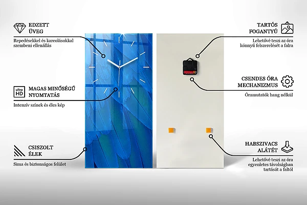 Vertikale Uhr Marmor-Muster