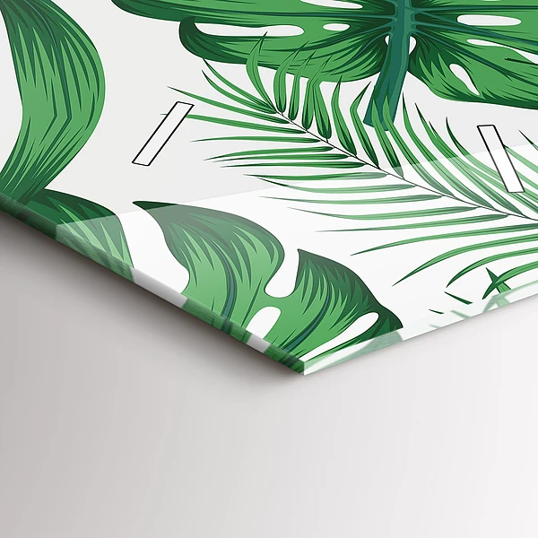 Vertikale Uhr mit motiv Monstera-Blätter