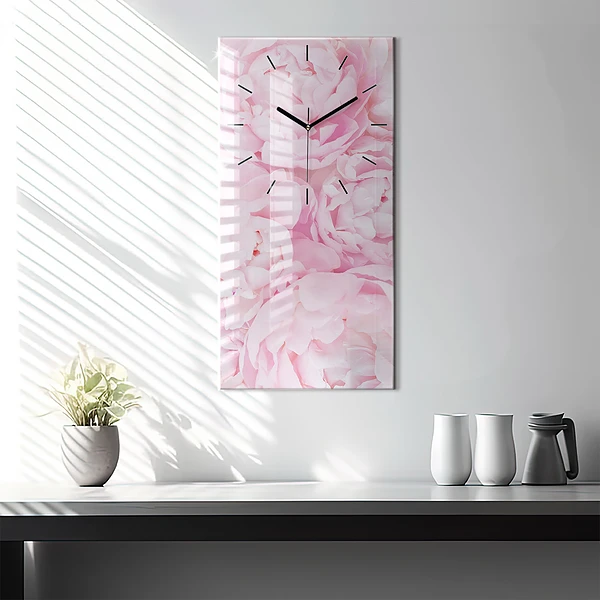 Vertikale Uhr mit motiv Blühende Blumen