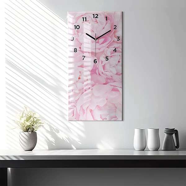 Vertikale Uhr mit motiv Blühende Blumen