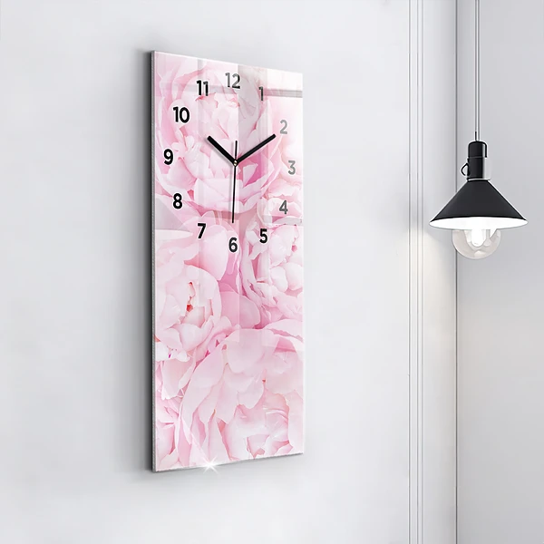 Vertikale Uhr mit motiv Blühende Blumen