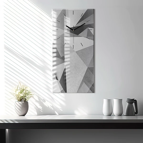 Vertikale Uhr Graue Geometrische Abstraktion