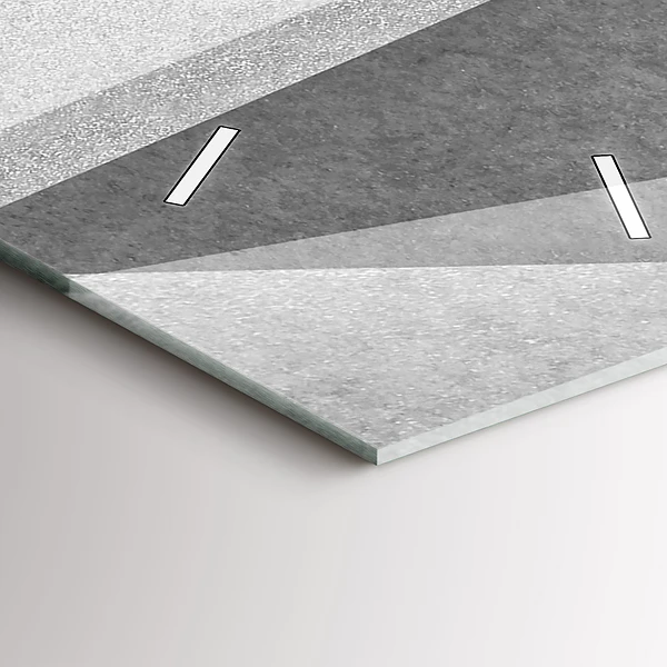 Vertikale Uhr Graue Geometrische Abstraktion