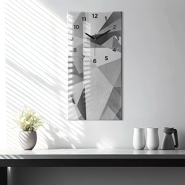 Vertikale Uhr Graue Geometrische Abstraktion