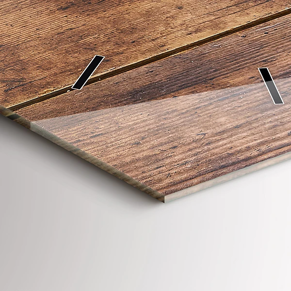 Vertikale Uhr mit motiv Rustikales Holz