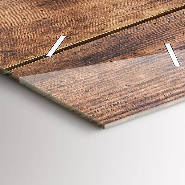 Vertikale Uhr mit motiv Rustikales Holz