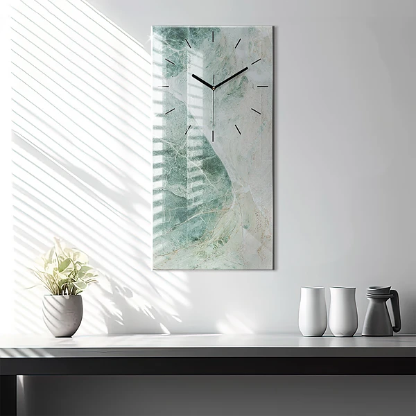 Vertikale Uhr mit motiv Marmor Stein Textur