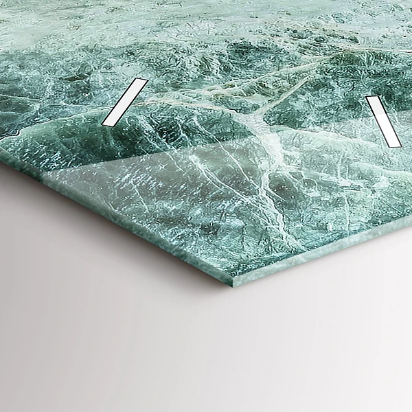 Vertikale Uhr mit motiv Marmor Stein Textur