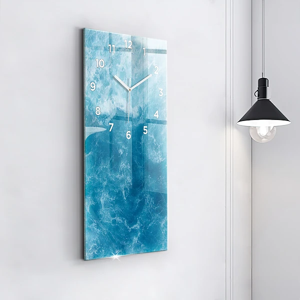 Vertikale Uhr mit motiv Meerwasser