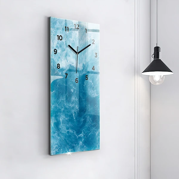 Vertikale Uhr mit motiv Meerwasser