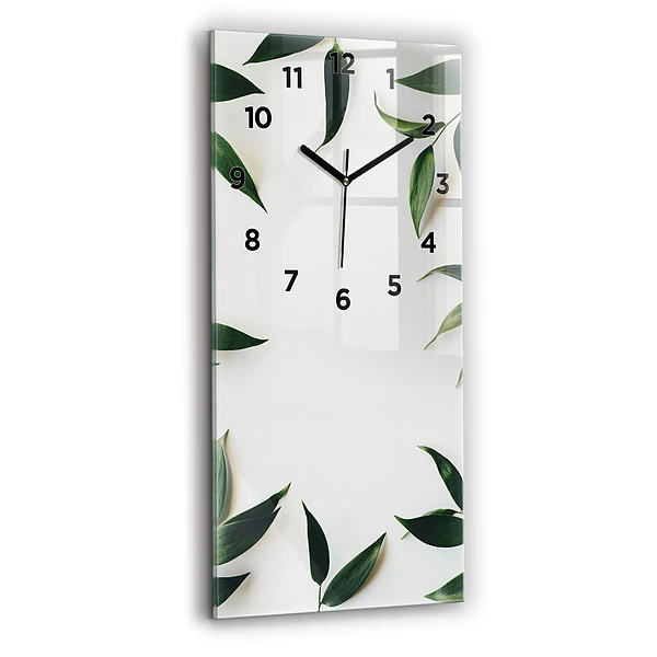 Vertikale Uhr mit motiv Rahmen aus Blättern