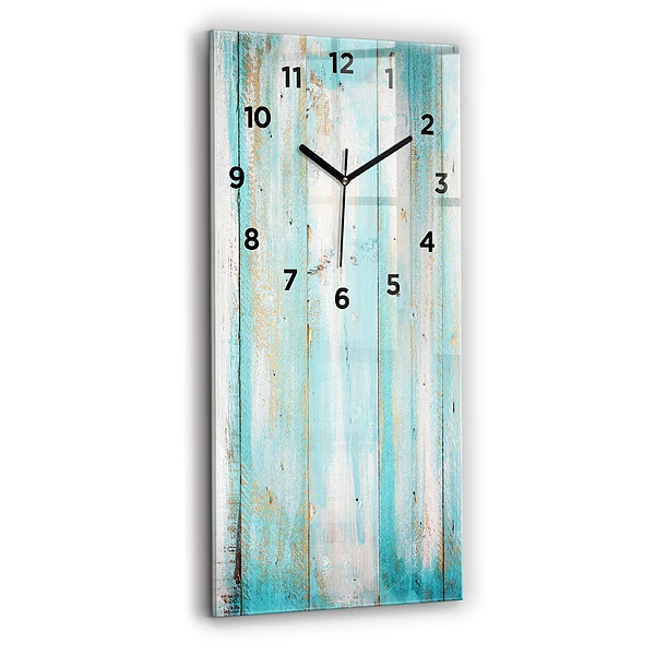 Vertikale Uhr Blaue Bretter