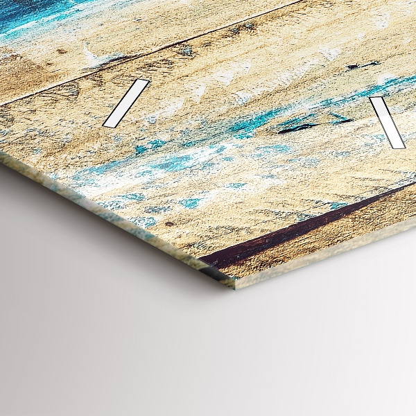 Vertikale Uhr mit motiv Zerkratztes Holz