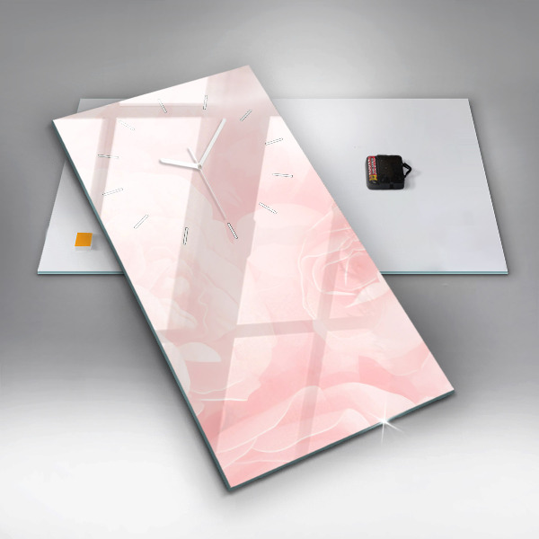 Vertikale Uhr Blühende Rosen