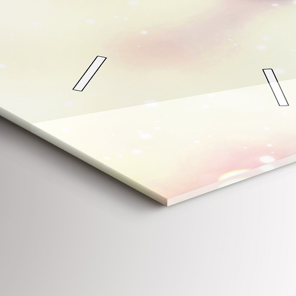 Vertikale Uhr mit motiv Frühlingsblumen