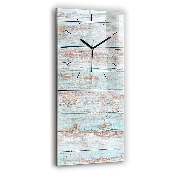 Vertikale Uhr mit motiv Pastellfarbenes Holz