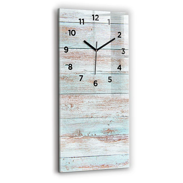 Vertikale Uhr mit motiv Pastellfarbenes Holz