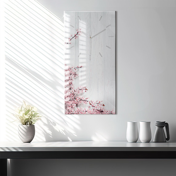 Vertikale Uhr Frühlingsblumen