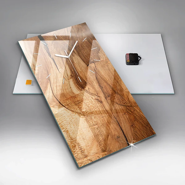 Vertikale Uhr Holz Textur