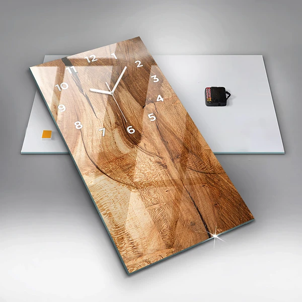 Vertikale Uhr Holz Textur