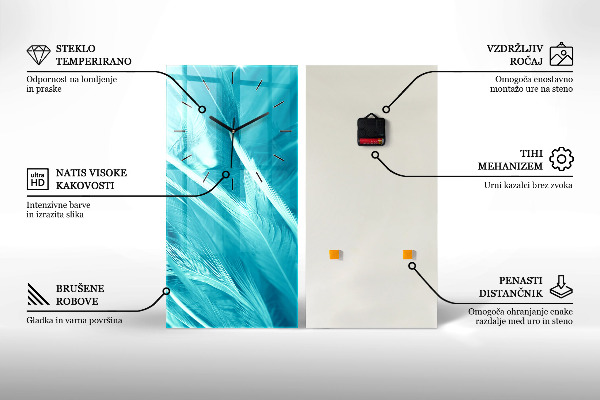 Vertikale Uhr mit motiv Abstrakte Linie