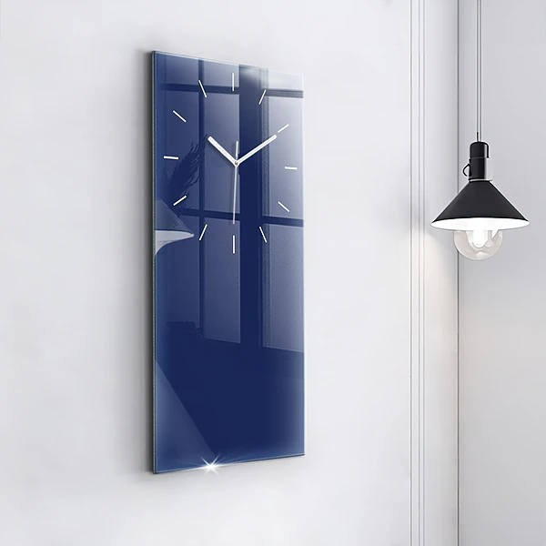 Vertikale Uhr mit motiv Marineblau