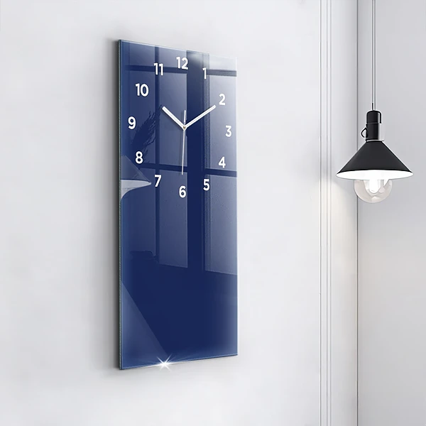 Vertikale Uhr mit motiv Marineblau