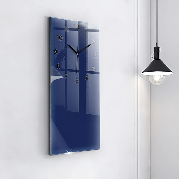 Vertikale Uhr mit motiv Marineblau