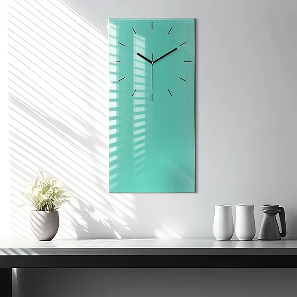 Vertikale Uhr Farbe Türkis