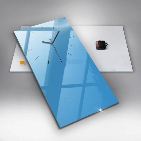 Vertikale Uhr mit motiv Die Farbe Blau