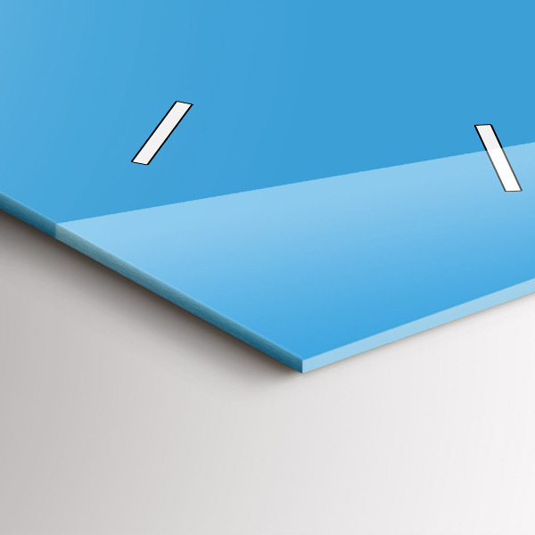 Vertikale Uhr mit motiv Die Farbe Blau