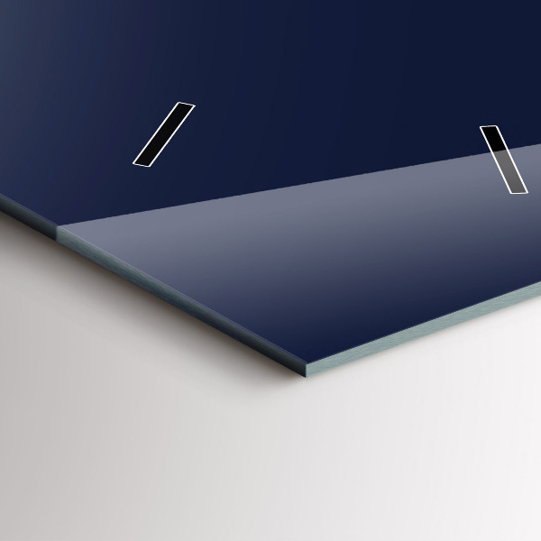 Vertikale Uhr mit motiv Farbe dunkelblau