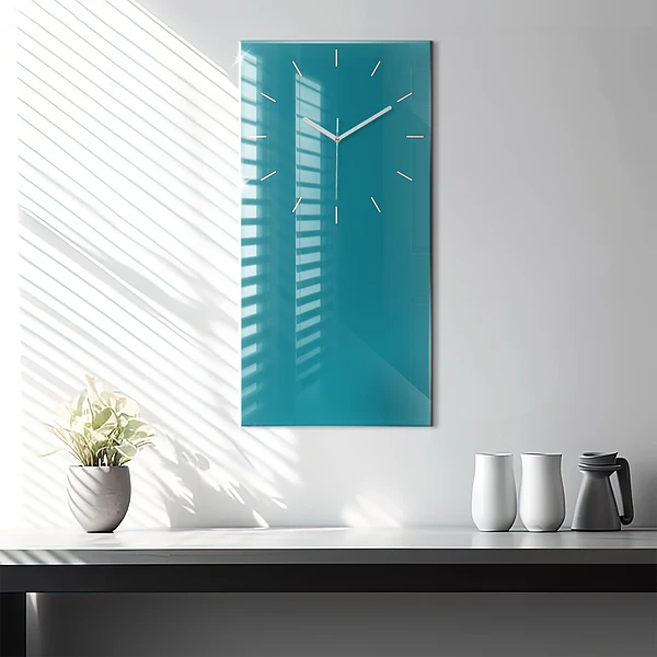 Vertikale Uhr mit motiv Farbe marineblau
