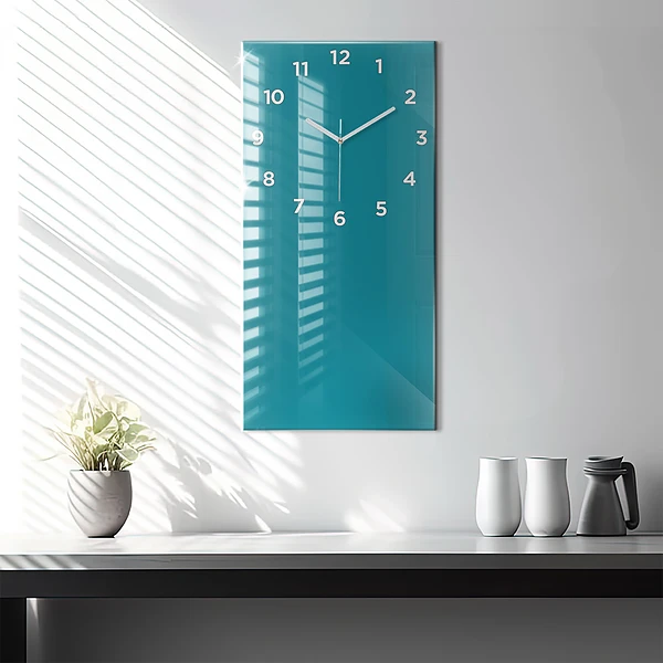 Vertikale Uhr mit motiv Farbe marineblau