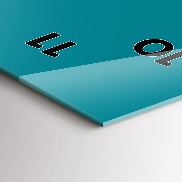 Vertikale Uhr mit motiv Farbe marineblau