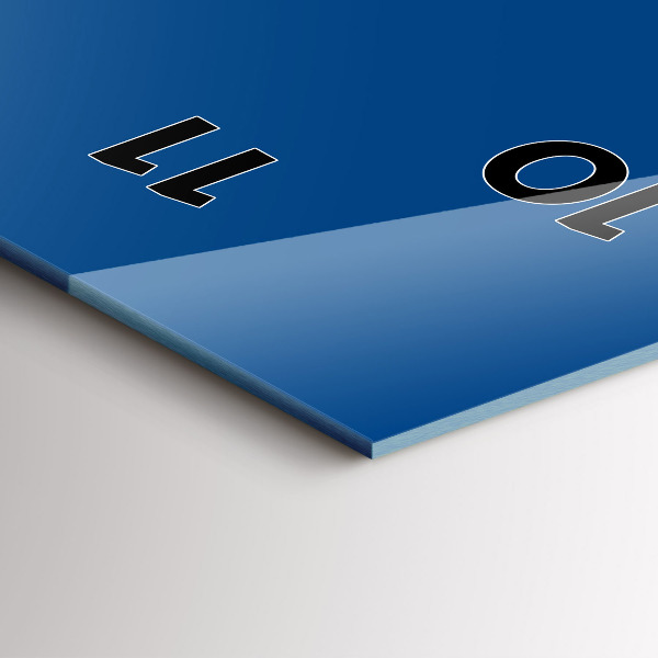 Vertikale Uhr Farbe blau