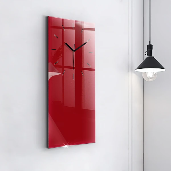 Vertikale Uhr mit motiv Die Farbe Rot