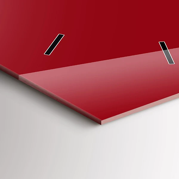 Vertikale Uhr mit motiv Die Farbe Rot