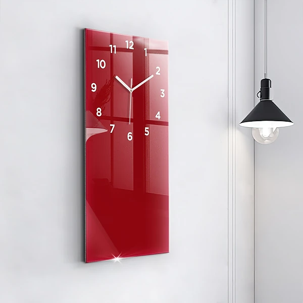 Vertikale Uhr mit motiv Die Farbe Rot
