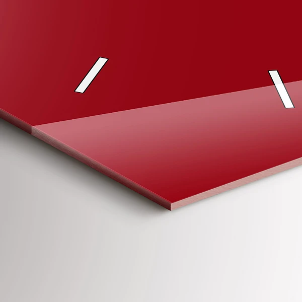 Vertikale Uhr mit motiv Die Farbe Rot