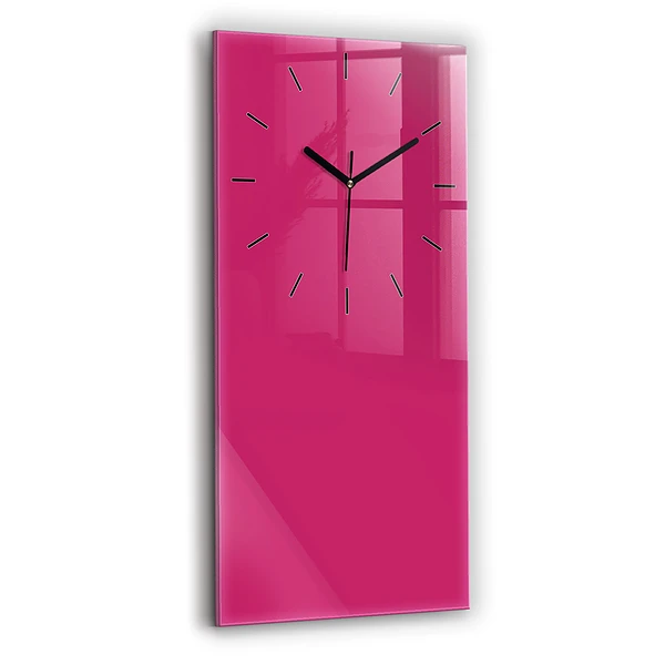 Vertikale Uhr mit motiv Farbe kräftiges Rosa