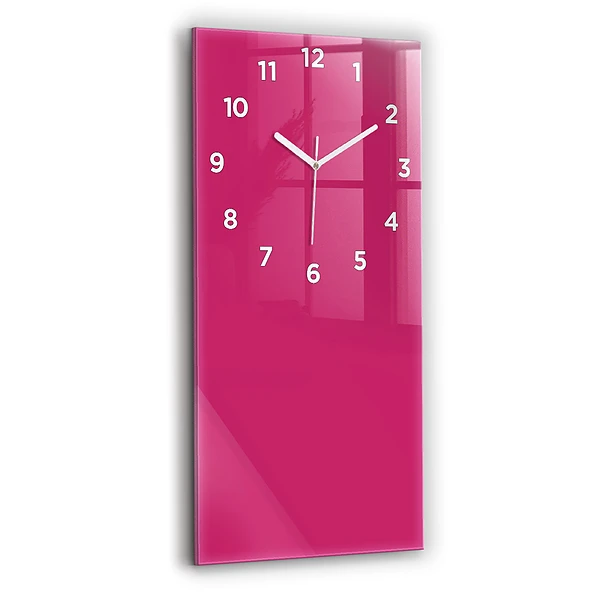 Vertikale Uhr mit motiv Farbe kräftiges Rosa