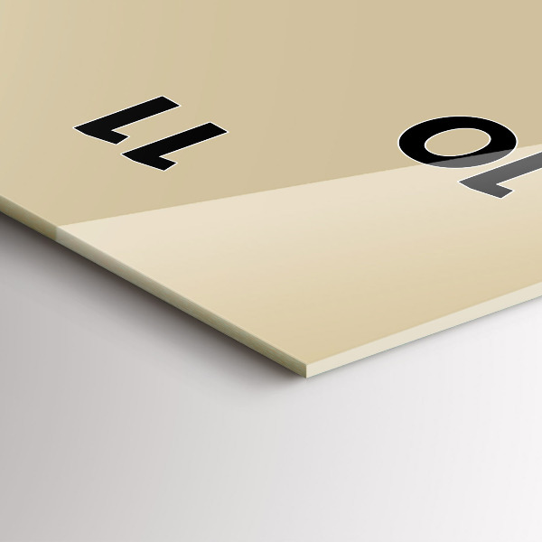 Vertikale Uhr mit motiv Farbe beige