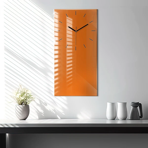 Vertikale Uhr Farbe orange