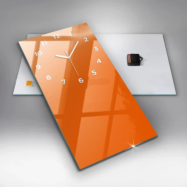Vertikale Uhr Farbe orange