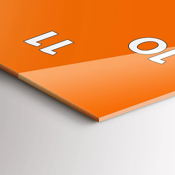 Vertikale Uhr Farbe orange