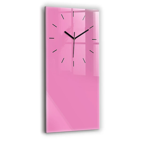 Vertikale Uhr mit motiv Farbe rosa